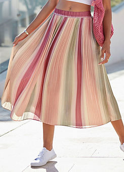Vivance Pleated Midi Skirt