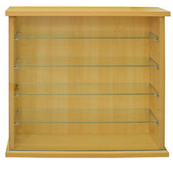 Wall Display Cabinet with 4 Glass Shelves