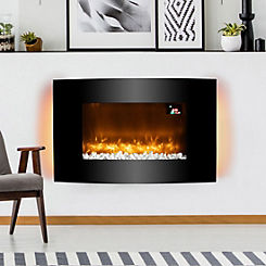 Warmlite Glasgow Curved Glass fireplace