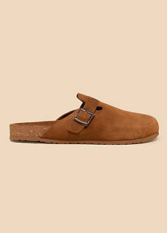 White Stuff Freddy Tan Suede Slip On Footbed Shoes