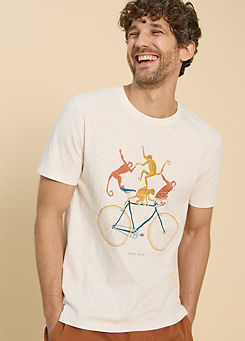 White Stuff Monkey on a Bike Graphic T-Shirt