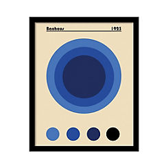 William Gustafsson - Bauhaus Circle Blue Framed Print