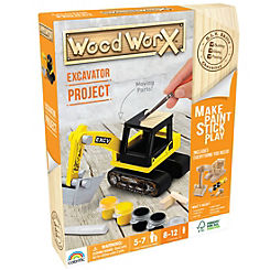 Wood Worx 3D Wooden Model Kit - Excavator