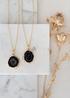 Xander Kostroma Mini Black Agate Pendant Necklace
