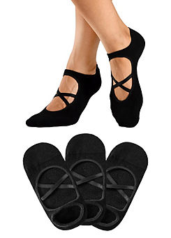 active by LASCANA Pack of 3 Yoga Booties