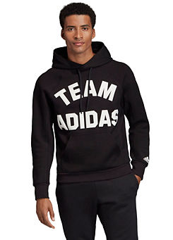 adidas logo print tunic hoodie