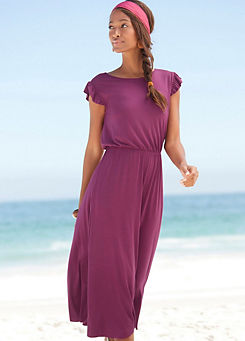 beachtime Cap Sleeve Midi Dress