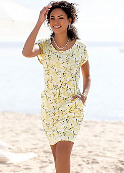 beachtime Floral Jersey Dress