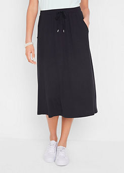 bonprix Drawstring Jersey Skirt