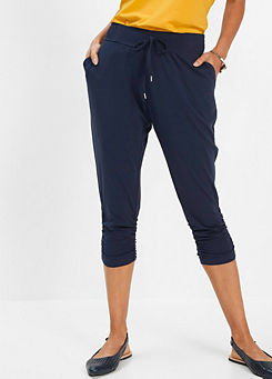 bonprix Elasticated Jersey Cropped Trousers