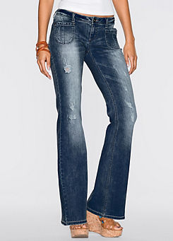 bonprix Faded Flared Jeans