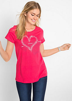 bonprix Heart Print T-Shirt