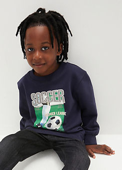 bonprix Kids Football Print Sweatshirt