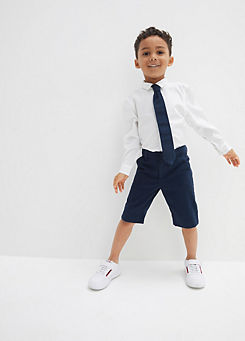 bonprix Kids Shirt & Trousers & Tie Set