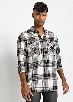 bonprix Loose Fit Checked Flannel Shirt