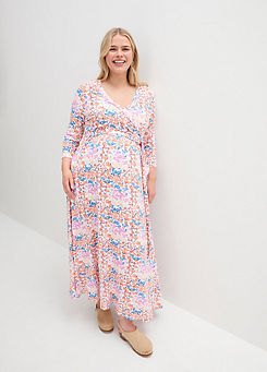 bonprix Maternity Wrap Floral Print Maxi Dress