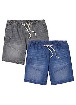 bonprix Pack of 2 Pairs of Denim Shorts
