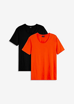 bonprix Pack of 2 V-Neck T-Shirts