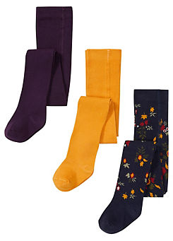 bonprix Pack of 3 Pairs of Kids Cotton Tights