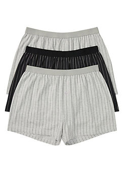 bonprix Pack of 3 Stripe Boxer Shorts