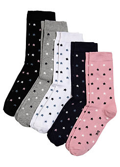 bonprix Pack of 5 Star Socks