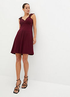 bonprix Wrap Lace Shoulder Dress