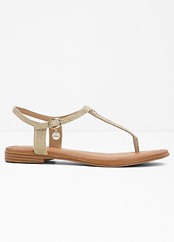 s.Oliver Sparkly Toe-Post Flat Sandals