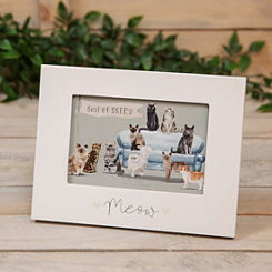 ’Meow’ Wooden Cat Frame
