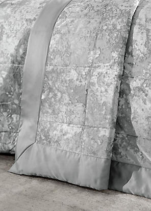 Catherine Lansfield Tour De Lit Double Élastique Velours Écrasé Gris Argenté – Super King 137 X 198 Cm Profondeur 38 Cm