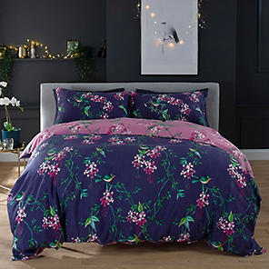 Joe Browns Poised Peacocks Cotton 200 Thread Count Reversible