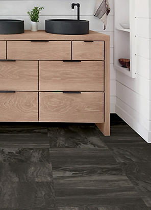 FloorPops FP3319 Pickling Peel & Stick Floor Tiles, Brown,12L x 12W x 0.06T