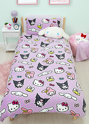 Neu Mädchen 3D Hello Kitty Bettwäsche Set Bettbezug Kissenbezüge 135x200 J