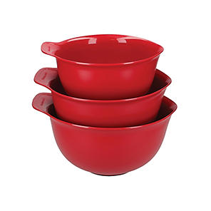 KitchenAid Classic 4 Pieces Prep Bowls with Lids, Empire Red