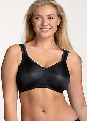  Miss Mary of Sweden Smooth Lacy Support Cup Non-Wired T-Shirt  Bra Dark Blue 34 B : Clothing, Shoes & Jewelry