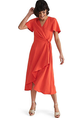 【PHASE EIGHT】Melinda Printed Wrap Dress フローラルフリル Melinda Floral Wrap Dress | Phase Eight ROW |