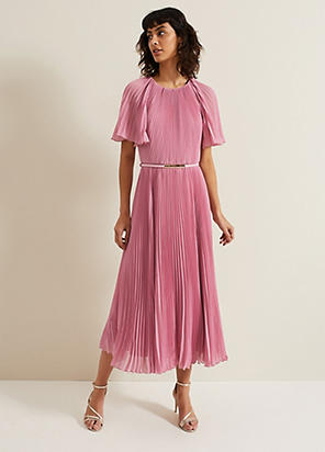 Phase Eight Carey Sleeveless Check Midi Dress | Freemans