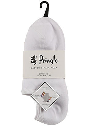 Pringle Ladies Pack of 3 Louise Classic Collection Argyle Socks