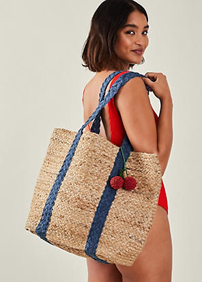 【関税&送料込】Etro Perforated Raffia Shoulder Bag Accessorize Chevron Raffia Shopper Bag | Freemans