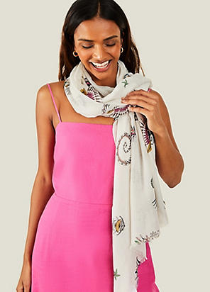 bonprix Oversized Silk Blend Scarf, Freemans