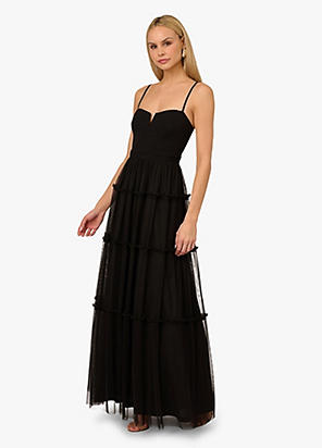 【海外限定】AdriannaPapell ドレス☆Stretch Crepe Long Black Adrianna Papell Stretch Crepe Long Dress | Freemans