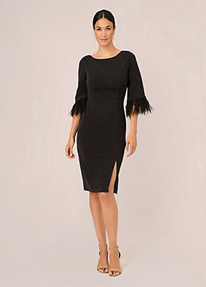 Adrianna Papell Metallic Velvet Cowl Dress Freemans