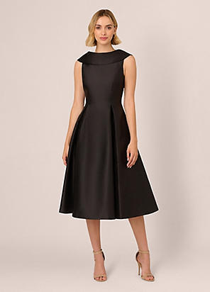 Adrianna Papell Roll Neck Pearl Midi Dress | Freemans