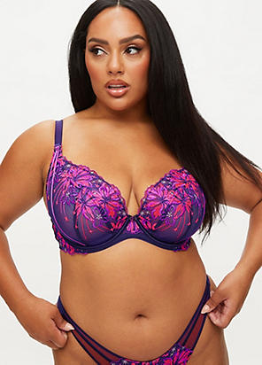 Ann Summers Ambitious embroidered non padded balcony bra in blue
