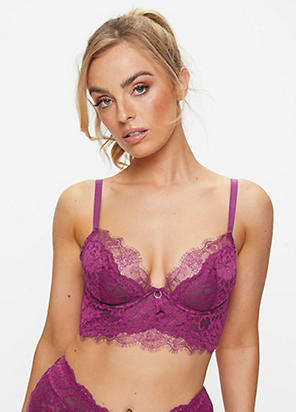 Pour Moi Bling It On Padded Underwired Plunge Longline Bra