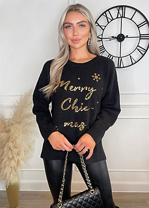 Sequin robin hot sale christmas jumper