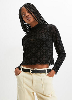 Tom Tailor Cropped V-Neck Top