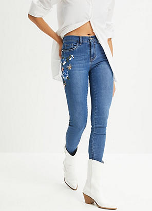 Bonprix Embroidered Pocket Skinny Jeans