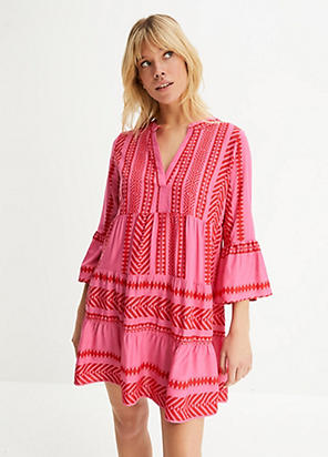 Monsoon Geometric Print Kaftan Dress in Sustainable Cotton