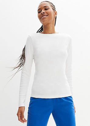 bonprix Fitted V-Neck Top