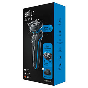 Braun Series 3 Proskin Shave&Style 3-in-1 Electric Shaver, Wet and Dry  Razor for Men, Black/Blue, 1 Set 
